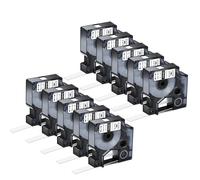 3-10 Unidades A18444 compatibles con Etiquetas de Vinilo/Nailon Flexible/poliéster Permanente D-MO Ind A18432 A18488 A18483 de 9-19 mm(10PK Polyester White,9mm)