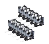 3-10 Unidades A18444 compatibles con Etiquetas de Vinilo/Nailon Flexible/poliéster Permanente D-MO Ind A18432 A18488 A18483 de 9-19 mm(10PK Vinyl White,19mm)