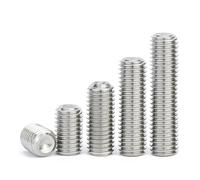 3~100pcs M3 M4 M5 M6 M8 M10 316 A4 Stainless Steel Hex Hexagon Socket Concave End Set Screws socket Headless Machine Bolts(M10x8mm-10pcs)
