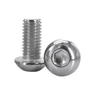 3-10PCS 304 Tornillos Con Cabeza Hexagonal De Acero Inoxidable M5 M6 M8 Pernos Máquina for Redonda(10mm,M6(5pcs))