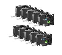 3-10PK cintas de Ste-141, compatibles con Brother Ste-151 Ste-161 plantilla de grabado etiqueta no laminada 18/24/36mm for impresoras p-touch(10PK 36mm Ste-161)