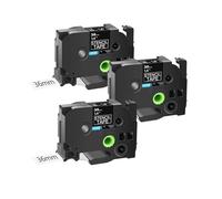 3-10PK cintas de Ste-141, compatibles con Brother Ste-151 Ste-161 plantilla de grabado etiqueta no laminada 18/24/36mm for impresoras p-touch(3PK 36mm Ste-161)