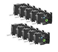 3-10PK cintas de Ste-141, compatibles con Brother Ste-151 Ste-161 plantilla de grabado etiqueta no laminada 18/24/36mm for impresoras p-touch(10PK 24mm Ste-151)