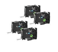 3-10PK cintas de Ste-141, compatibles con Brother Ste-151 Ste-161 plantilla de grabado etiqueta no laminada 18/24/36mm for impresoras p-touch(4PK 24mm Ste-151)
