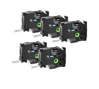 3-10PK cintas de Ste-141, compatibles con Brother Ste-151 Ste-161 plantilla de grabado etiqueta no laminada 18/24/36mm for impresoras p-touch(5PK 24mm Ste-151)