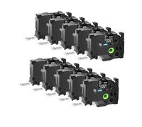 3-10PK cintas de Ste-141, compatibles con Brother Ste-151 Ste-161 plantilla de grabado etiqueta no laminada 18/24/36mm for impresoras p-touch(10PK 18mm Ste-141)