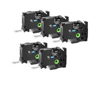 3-10PK cintas de Ste-141, compatibles con Brother Ste-151 Ste-161 plantilla de grabado etiqueta no laminada 18/24/36mm for impresoras p-touch(5PK 18mm Ste-141)