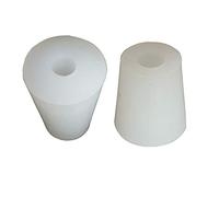 3# -11# Tapón de goma de silicona con agujero para burbujeador de válvula de bloqueo de aire, tapón de goma de silicona de grado alimenticio para elaboración de cerveza y vino (3#)