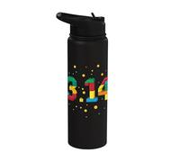 3.14 Ladrillos 3.14 Bloques Master Builder Happy Pi Day Kids Stainless Steel Insulated Water Bottle