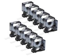 3-15PK 18483 IND cintas de poliéster permanentes compatibles con suministros de impresora etiqueta negra sobre blanca para A18482 A18484 3000 4200 Maker(10PK Black on White)