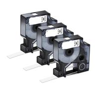 3-15PK 18483 IND cintas de poliéster permanentes compatibles con suministros de impresora etiqueta negra sobre blanca para A18482 A18484 3000 4200 Maker(3PK Black on White)