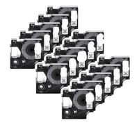 3-15PK 18483 IND cintas de poliéster permanentes compatibles con suministros de impresora etiqueta negra sobre blanca para A18482 A18484 3000 4200 Maker(15PK Black on White)