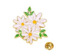 3 * 2.8cm 3 azul Forgé no me de alfileres de alfileres, broche de esmalte de flores azul