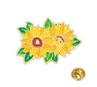 3 * 2.8cm 3 azul Forgé no me de alfileres de alfileres, broche de esmalte de flores azul