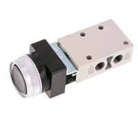 3/2 G1/8'' Válvula de botón negro 0-8bar/0-112psi YPC