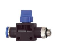 '3/2-Wegeventil "azul Serie, conector de enchufe, G 3/8 a., F. manguera de A de 8 mm de diámetro de trabajo, Máx. 15 bares, KS/MS vern., caudal S-G.