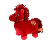 3. 2026 estrella signo de estrella caballo peluche peluche animal valiente símbolo prospera chino Año Nuevo decoración del hogar para todas las edades de vellón caballo estatuilla hogar