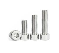 3/25 Uds GB70.1 316 A4-70 acero inoxidable M2 .5 M3 M4 M5 M6 M8 hexagonal cabeza lisa tornillo Allen L = 4~50mm(12mm,10pcs M4)