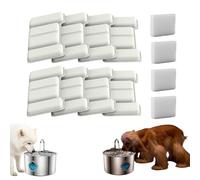 3.2L Stainless Steel Dog Fountain Water Bowl with Quad Filtration, System with Continuous Circulating Water Flow, Ultra-Quiet & Easy to Clean, for Cats and Dogs (Filter Cartridge (8+4) Box)