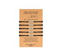 3/3/4/5 PCS Pulseras de amistad Pulseras de distancia a juego para amigos Amor nudo Infinity Bracelet for Women BFF BFF Regalos para mejores amigos hermanas