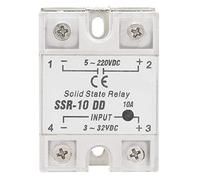 3-32VDC a 5-220VDC / 10A Monofásico relé de entrada, SSR-10DD Relé de estado sólido