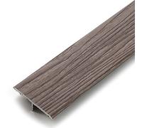 3.3cm Wide Floor Reducer Wood Vinyl Flat Edge Trim,T Molding Transition Strips for Laminate Flooring, Cuttable Metal Edge Trim(Length 145cm/57 in)
