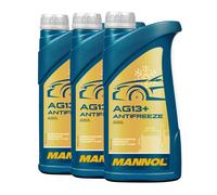 3 (3x1) Litro Mannol Anticongelante AG13 + Avanzado Anticongelante Concentrado