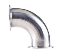 3/4" 1”2”19Mm-63Mm OD Sanitaria Tri Abrazadera Férula Codo de 90 grados Accesorio tubería, Acero inoxidable 304 Curva en ángulo recto Homebrew, 1PCS(19mm x ferrule 50.5)