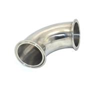 3/4 4Inch 19-102mm 90 Degree Elbow Stainless Steel 1.5 Tri Clamp Connector Pipe Fitting 1Pcs(76mm x Ferrule 91)