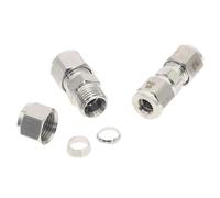 3 4 6 8 10 12 mm 1/8 "1/4" 3/8 "1/2" OD Tubería 304 SS Adaptador de conector de montaje de tubo de doble virola de acero inoxidable(1/2")