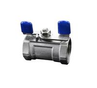 3/4" BSP Female Thread 2 Way 304 Stainless Steel DN20 1-piece Ball Valve Handle for Water Gas Oil Control