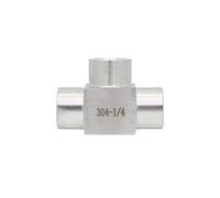 3/4" BSPT Female-Female-Female Tee 3 Ways 304 Stainless Steel Pipe Fitting Connector Splitter Block