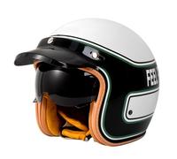 3/4 Casco Abiertos De Moto Retro ECEDOT Homologado Casco Moto Jet para Hombres Y Mujeres Cascos Half-Helmet Estilo Vintage con Visera Solar Medio Casco Motocicleta 18,L:59-60CM
