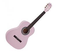 Guitarra Clásica 3/4, Rosa, de Gear4music | Para principiantes más jóvenes que recién comienzan, tono de cuerda de nailon cálido para despertar la creatividad