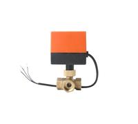 3/4" Electri Ball Valve Three-way DN20 Female Thread Ball Valve + Actuator 12V 24V 220V AC/DC(24VAC)