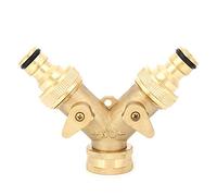 3/4 Inch Brass Y - Type Ball Valve | Sturdy Fitting for Industrial Pipes/Water Lines/Compressed Systems | 2 - Way Nipple, Threaded Connection, No Leakage