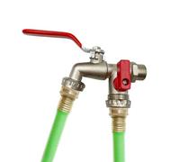 3.4 Inches Outdoor Spigot - Sturdy Yard Faucet, Metal Spigot with Two Outlets, Lawn Watering with Frost Resistance, Plant Care Irrigation Tool, Backyard Water Supply Equipment