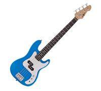 LA Bajo Tamaño 3/4 Gear4music, Azul | Para Jóvenes Principiantes, Maderas Ligeras para el Confort, Graves Claros y Contundentes, Funda y Cable Jack Incluidos