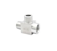 3/4" NPT Male-Male-Female Tee 3 Ways 304 Stainless Steel Pipe Fitting Connector Splitter Block