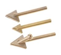 3/4 puntas de soldadura triangulares de cobre, juego de 3 piezas | Juego de cabezales de soldador triangulares de cobre, planchado de cuero, accesorios para reparación de parachoques de coche