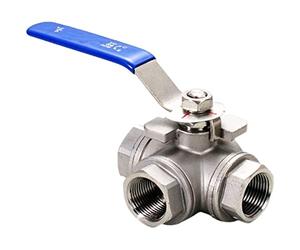 3/4 quot; Válvula de bola rosca BSP acero inoxidable 304 tres vías válvula tipo L DN20 1 Uds(T Type)