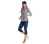 3/4 Sleeve Bañadores Modernos Elegantes de Manga Corta para Mujeres y niñas, bañadores de Surf Acolchados en Bikini (6XL, X3)