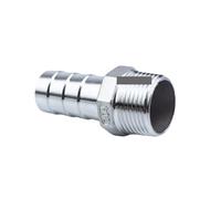 3/4" Stainless Steel 304 BSP Male Thread Pipe Fitting X Barb Hose 19mm Tail Reducer Pagoda Joint Coupling Connector