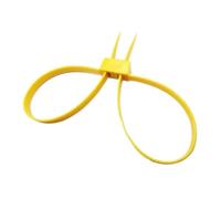 3/4 Uds 12 * 700mm 13 * 500/900mm Nylon plástico doble hebilla Flex brazalete Correa abrazadera esposas auto bloqueo tirantes Cable brida(Yellow,3Pieces 12x700mm)