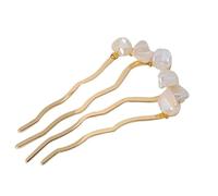 3/4 Uds tocado de novia perla accesorios Retro for el cabello joyería Simple pinzas for el cabello for mujer Para Boda Fiesta Velada(Light color-4pcs)