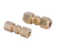 3-42mm1/8" 3/16" 1/4" 5/16" 3/8" 1/2" 3/4" 7/8" Inch Tube Compression Union Brass Pipe Fitting Connector Oil Water Fuel Gas(5 pcs,10MM TO 12MM_-)