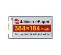 3.5 Inch E-Ink Display for Raspberry Pi, Arduino, 384×184 Resolution, SPI E-Paper Module, Red/Yellow/Black/White, Low Power Screen, 3.3V/5V Compatible