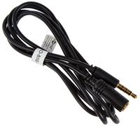 3.5 mm Jack Extension Cable, Black, 1 m/jack 3.5 mm male 4 Pin Stereo J (goobay)