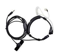 3,5 mm Jack Plug Cool Garganta Mic micrófono Covert acústica tubo auricular auricular con dedo PTT para funda para teléfono manos libres de voz Militar de in-ear auriculares/Auriculares/auriculares