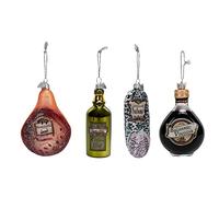 3.5 Noble Gems Glass Italian Food Ornament, Set of 4 Assorted by Kurt Adler